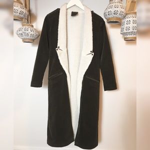Olive Cord and Sherpa Coat by Nightwalker